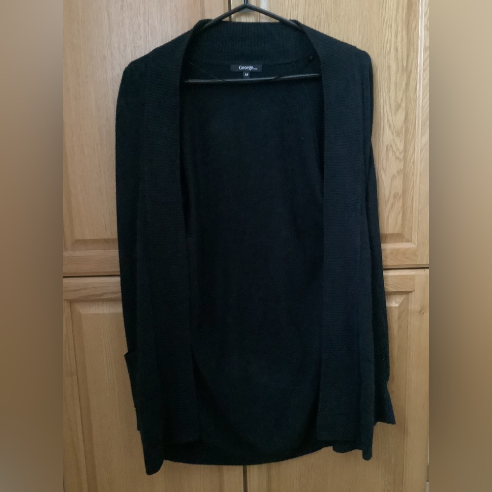 🍉 Cardigan S, GUC, black, soft and cozy, George, ribbed edges, lightweight